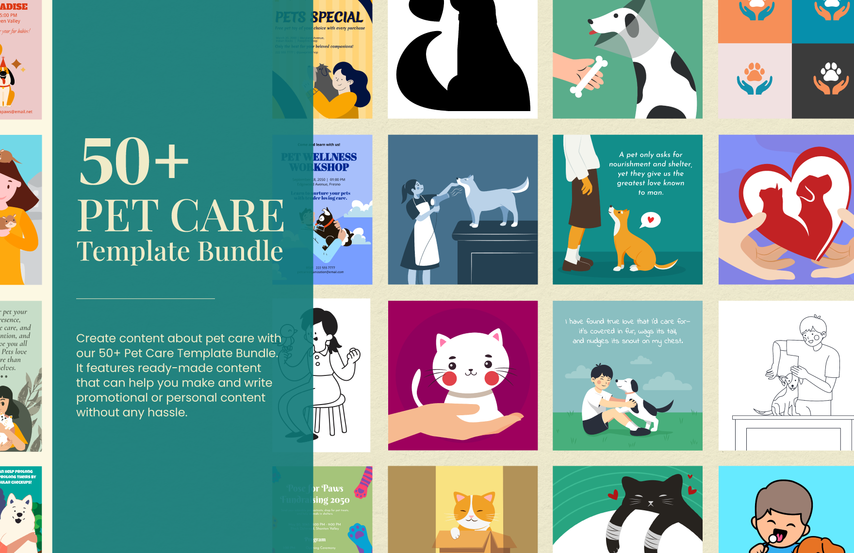 Pet Care Design  in Illustrator, Vector, Image
