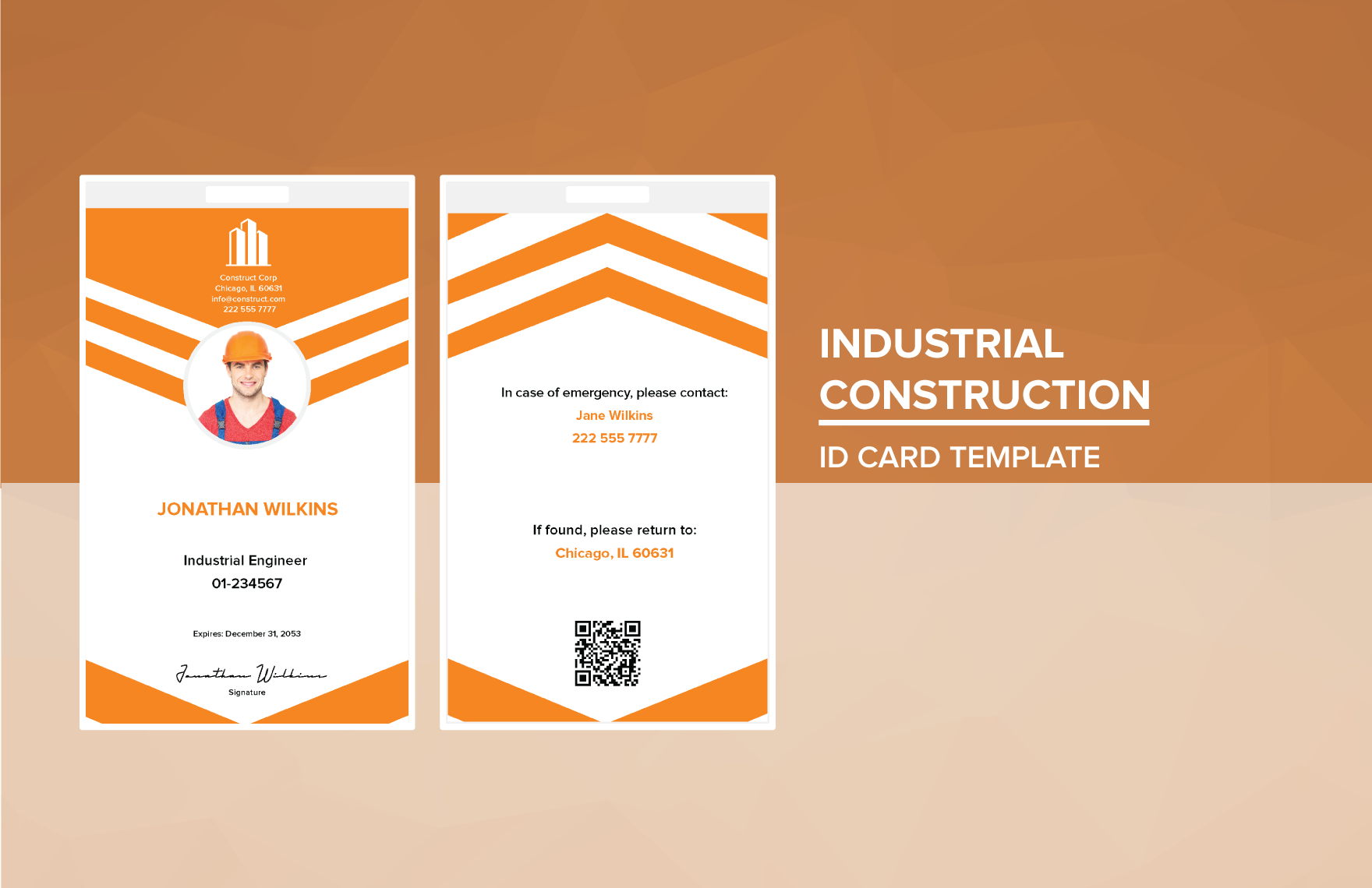 Industrial Construction ID Card
