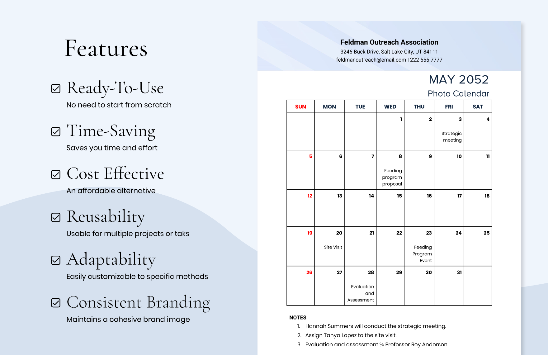 Photo Calendar Template - Download in Word, Google Docs | Template.net