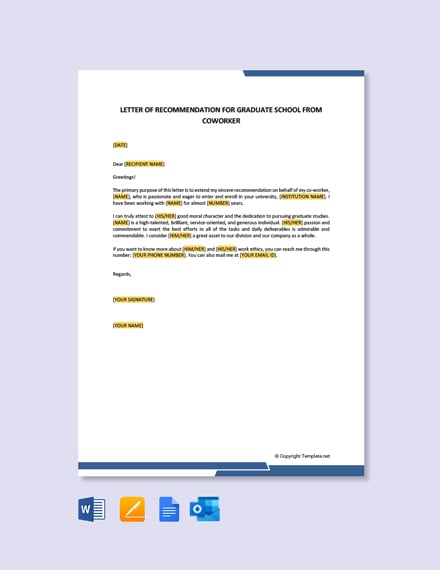 letter of recommendation template google doc
