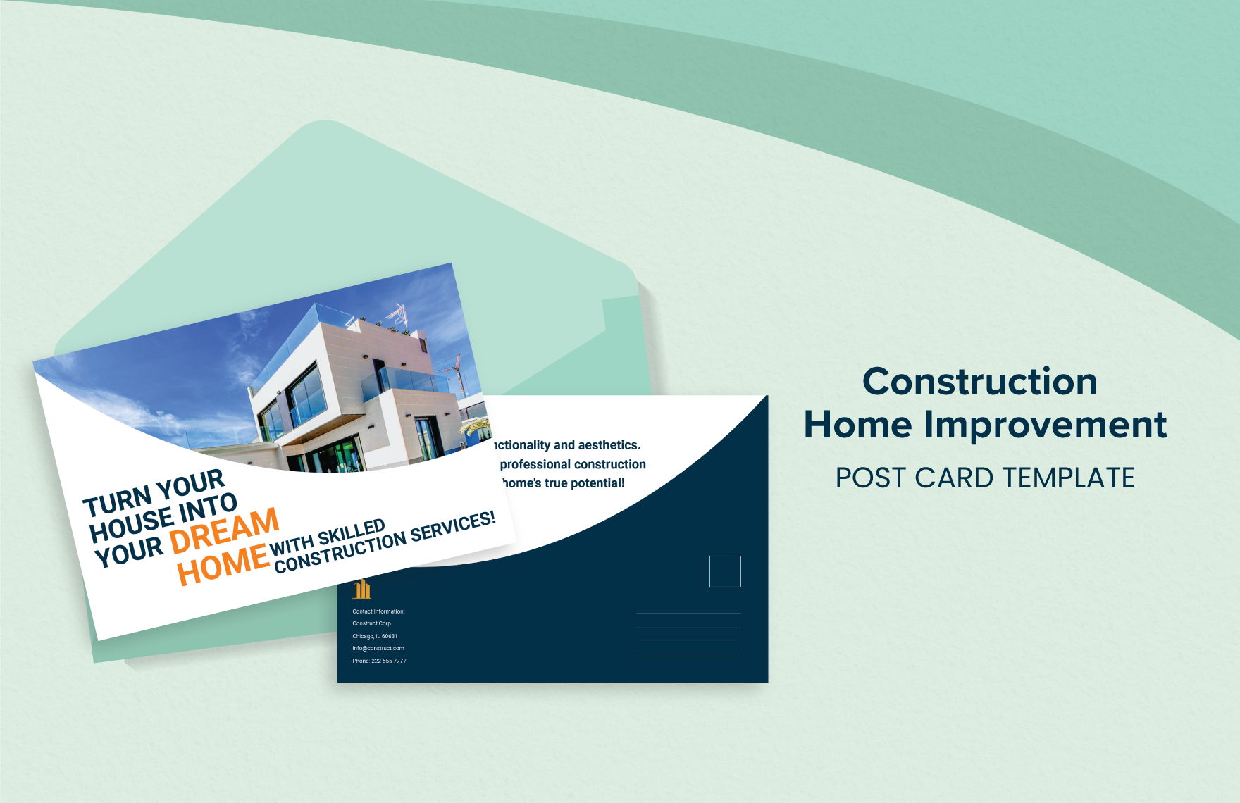 Construction Home Improvement Postcard