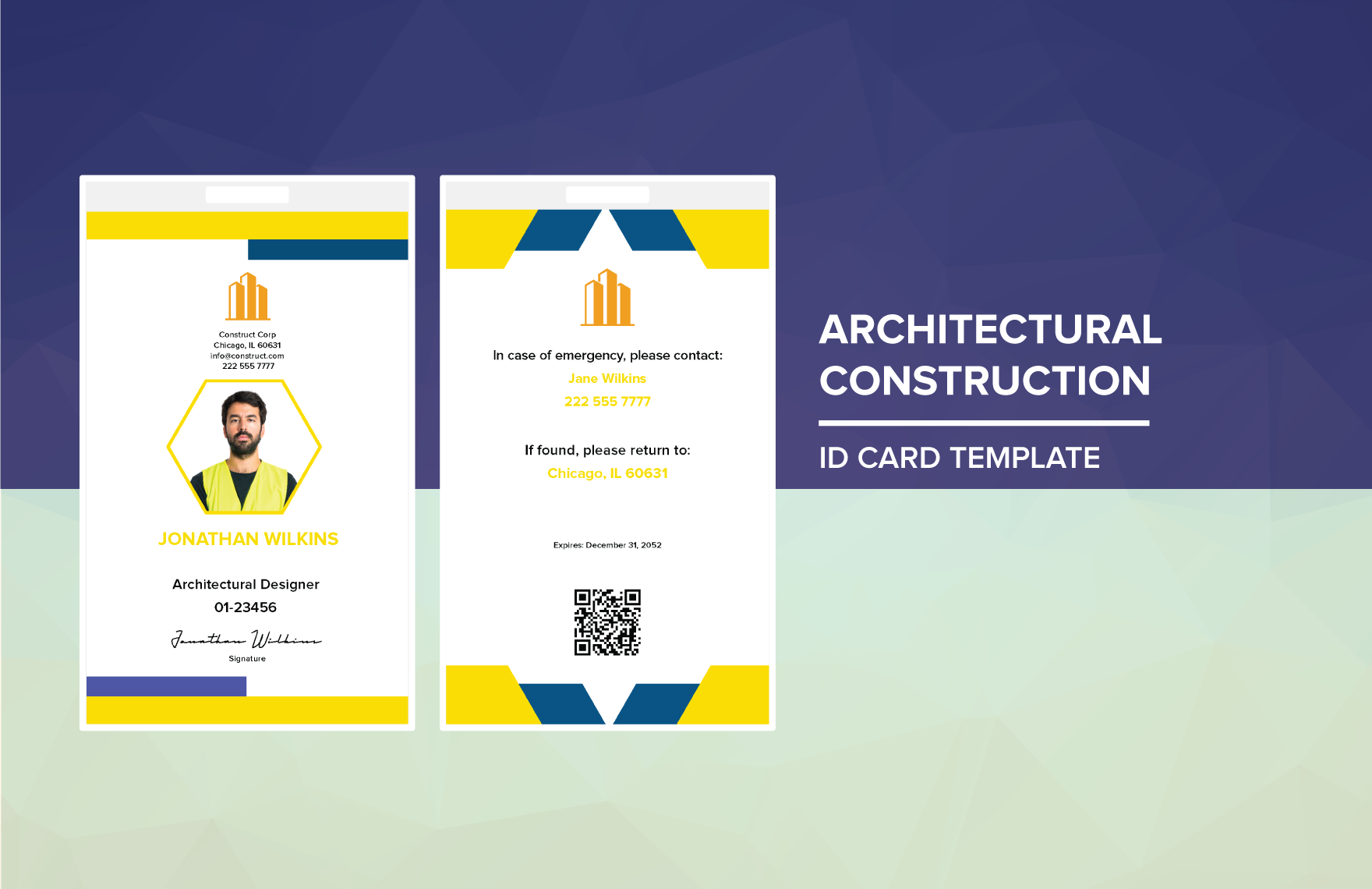 Architectural Construction ID Card