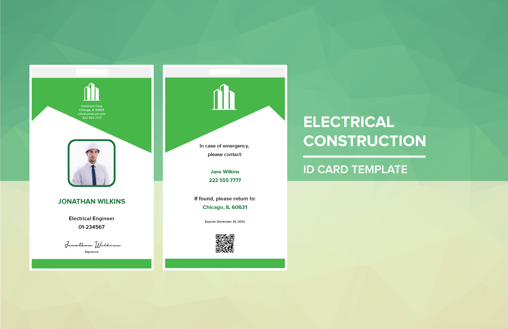 Electrical Construction ID Card