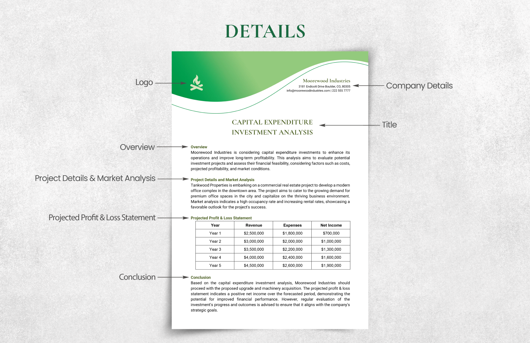 Capital Expenditure Investment Analysis Template