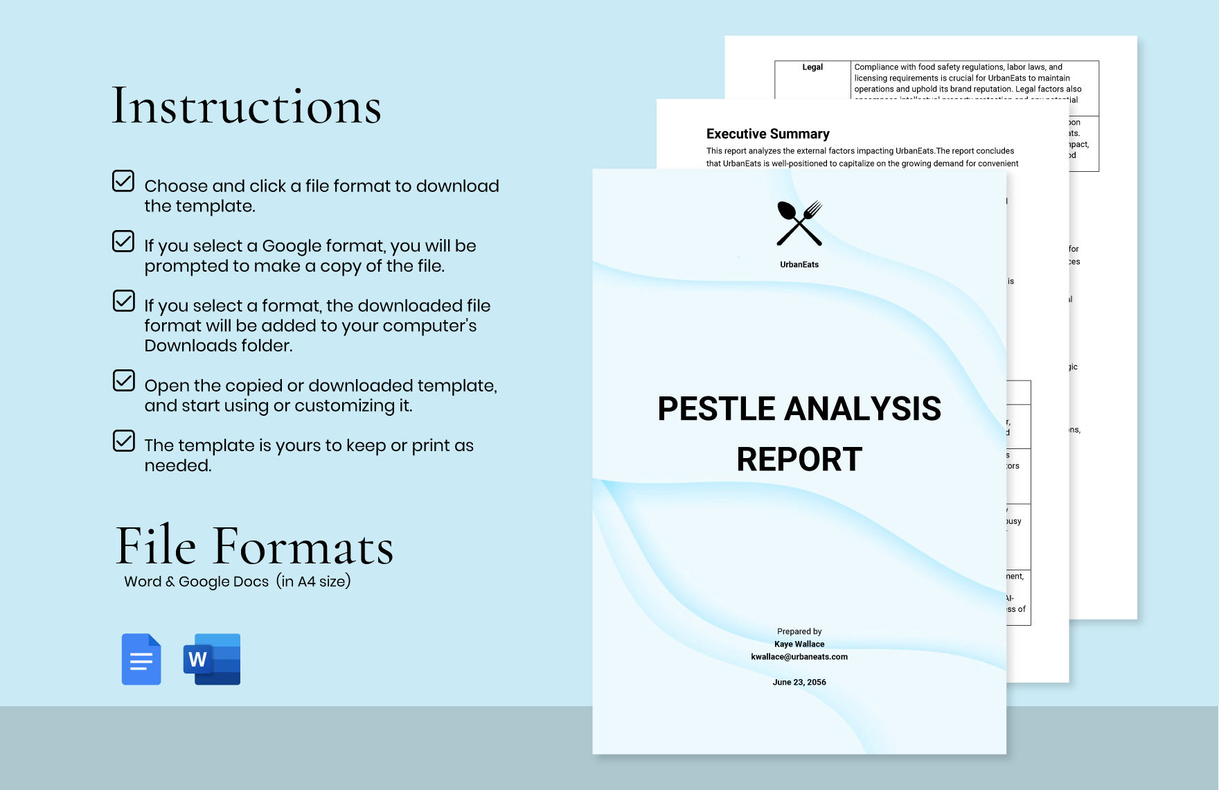 PESTLE Analysis Report Template