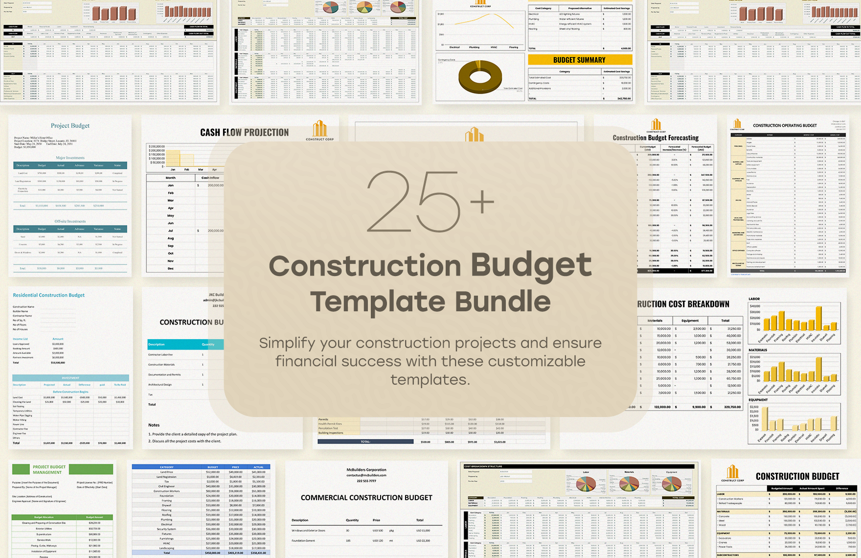 25+ Construction Budget Template Bundle