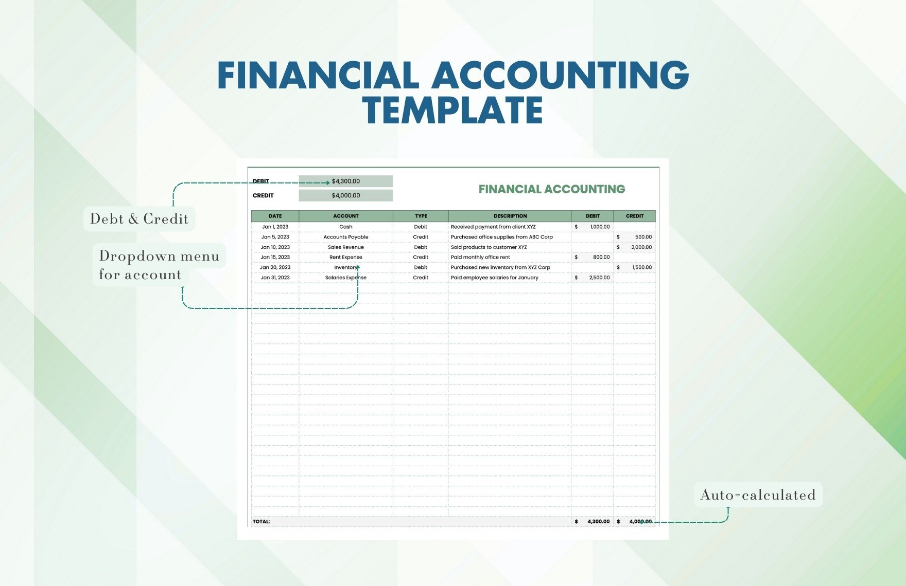 Financial Accounting Template