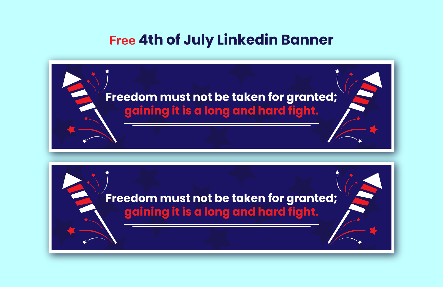 4th of July Linkedin Banner
