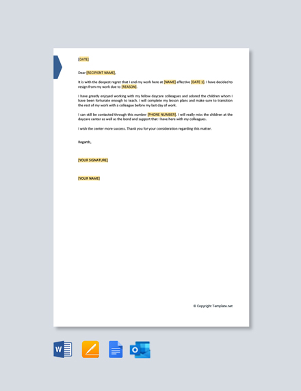 FREE Daycare Termination Letter for Behavior Template - Word | Google ...