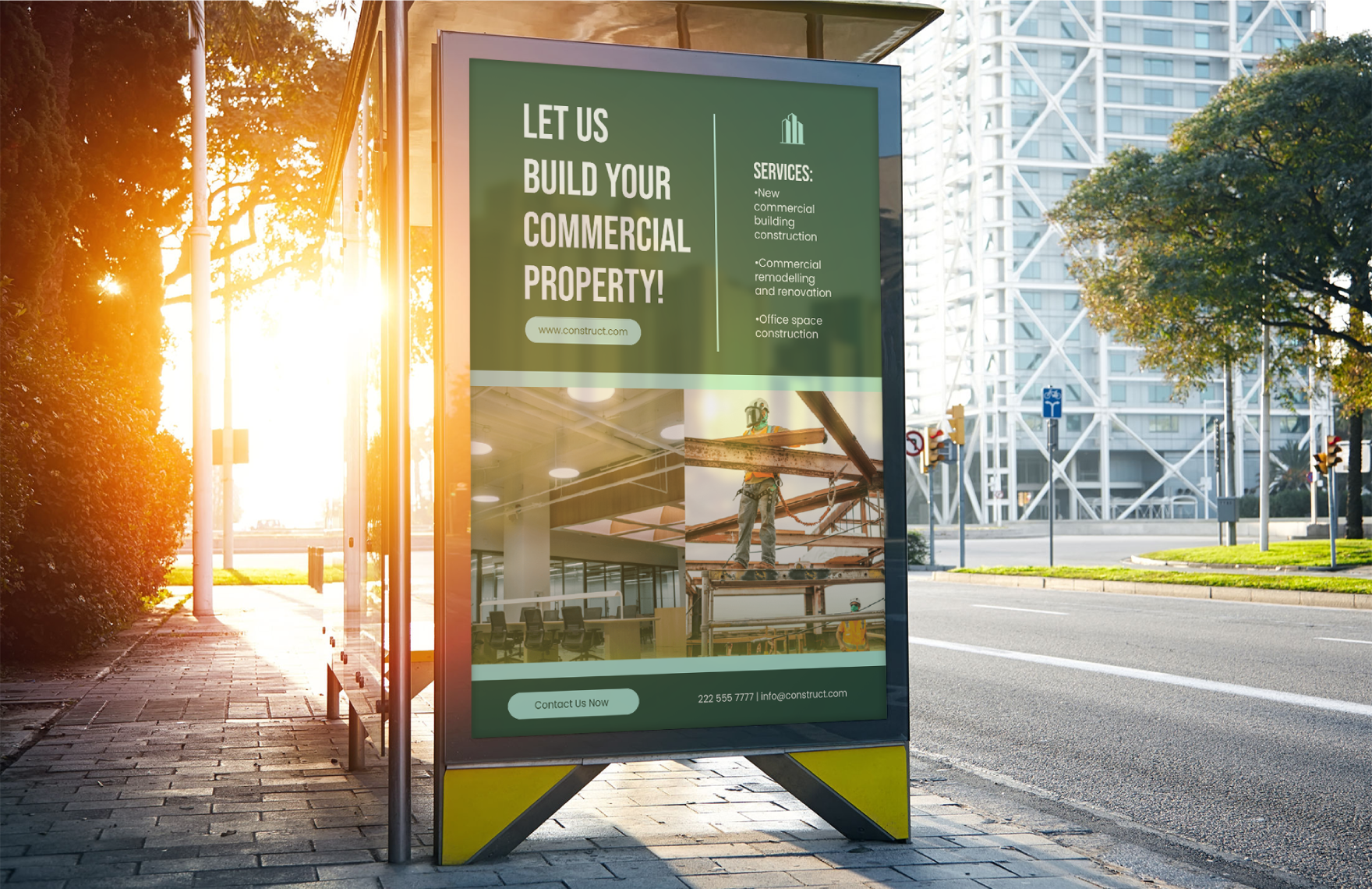Commercial Construction Poster Template