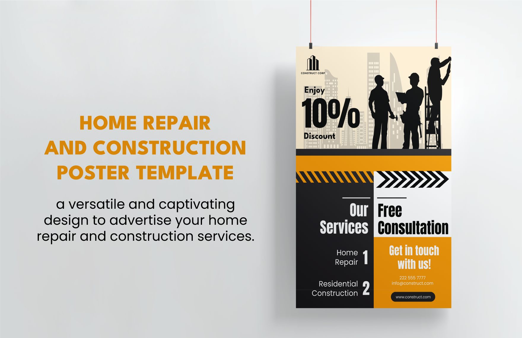 Home Repair and Construction Poster Template