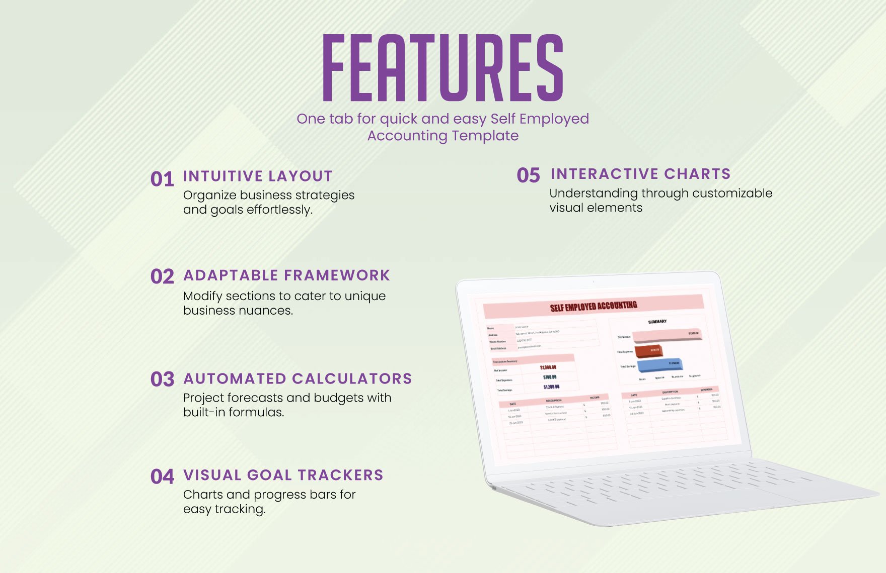 Self Employed Accounting Template