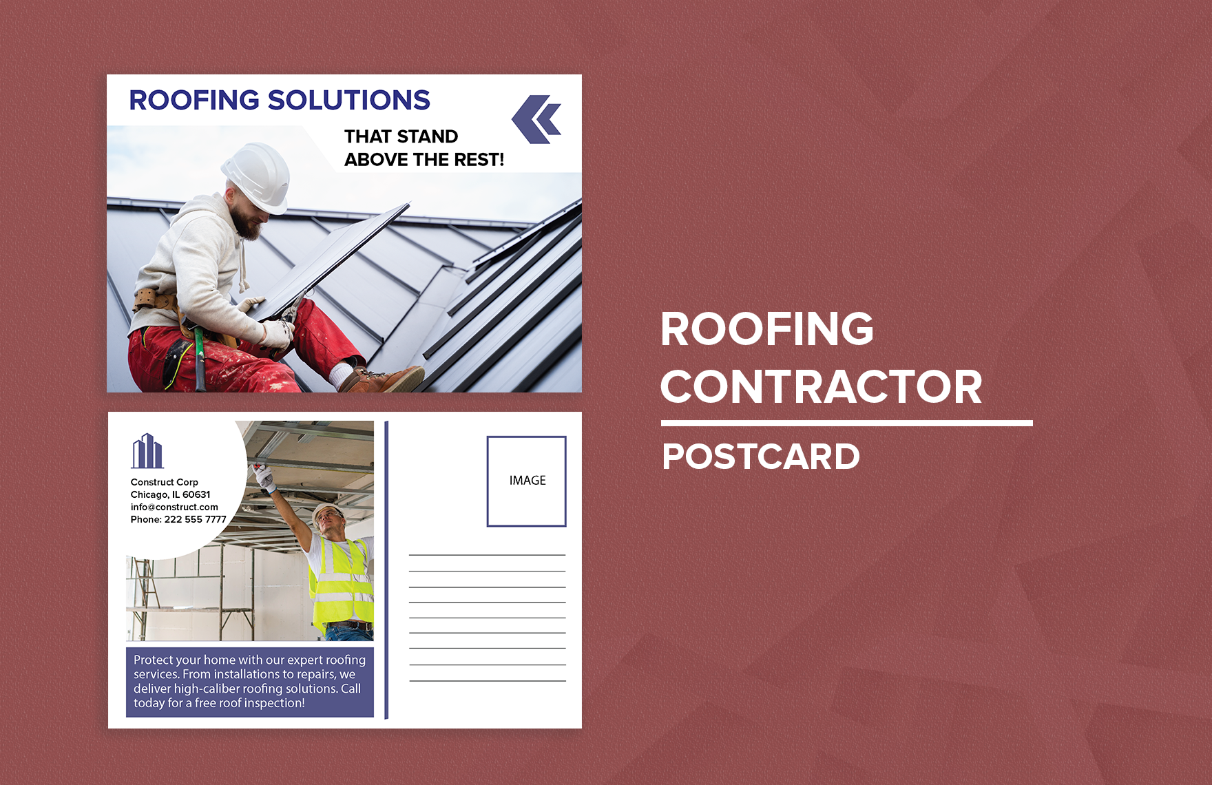Roofing Contractor Postcard