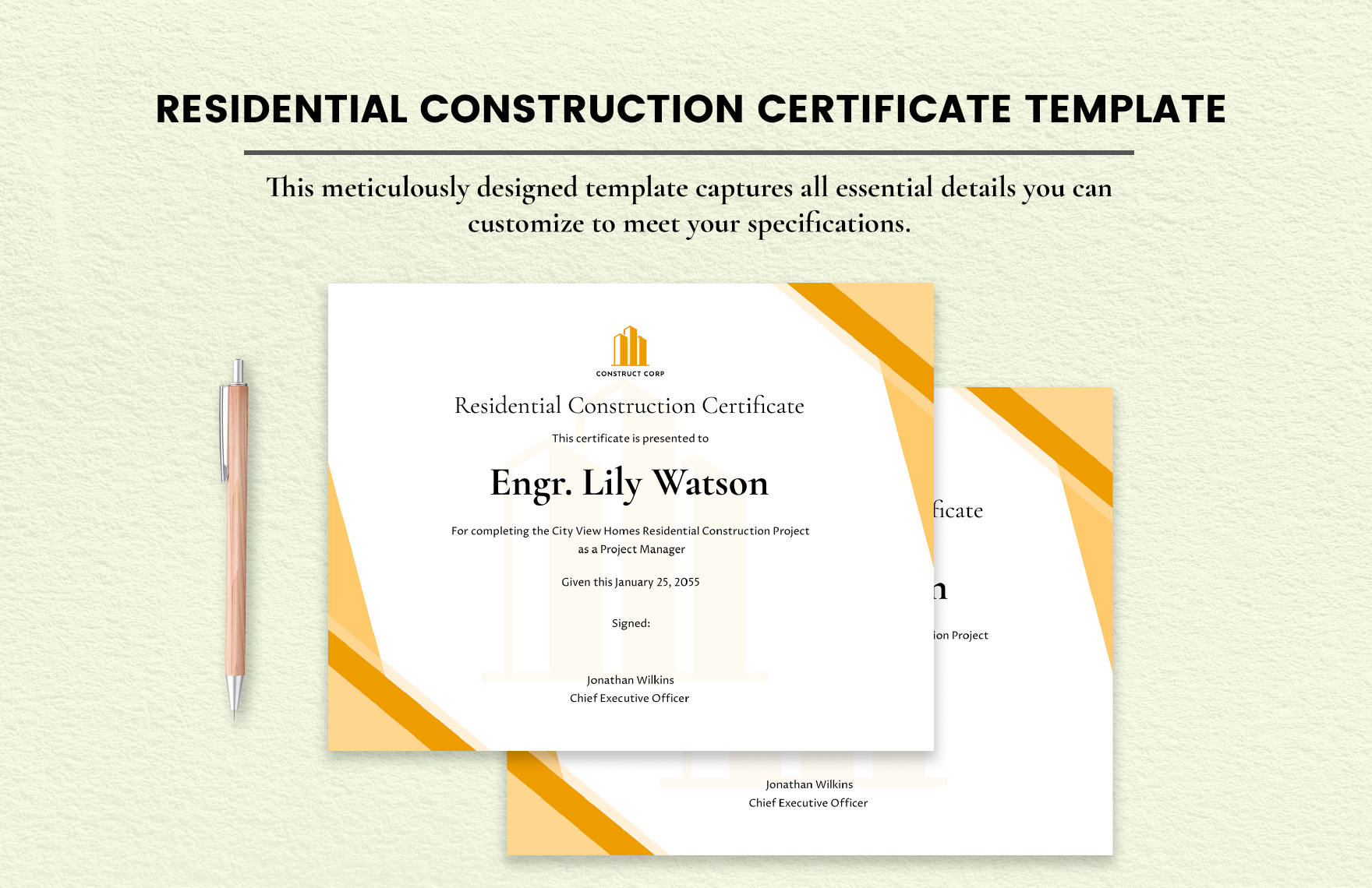 Residential Construction Certificate