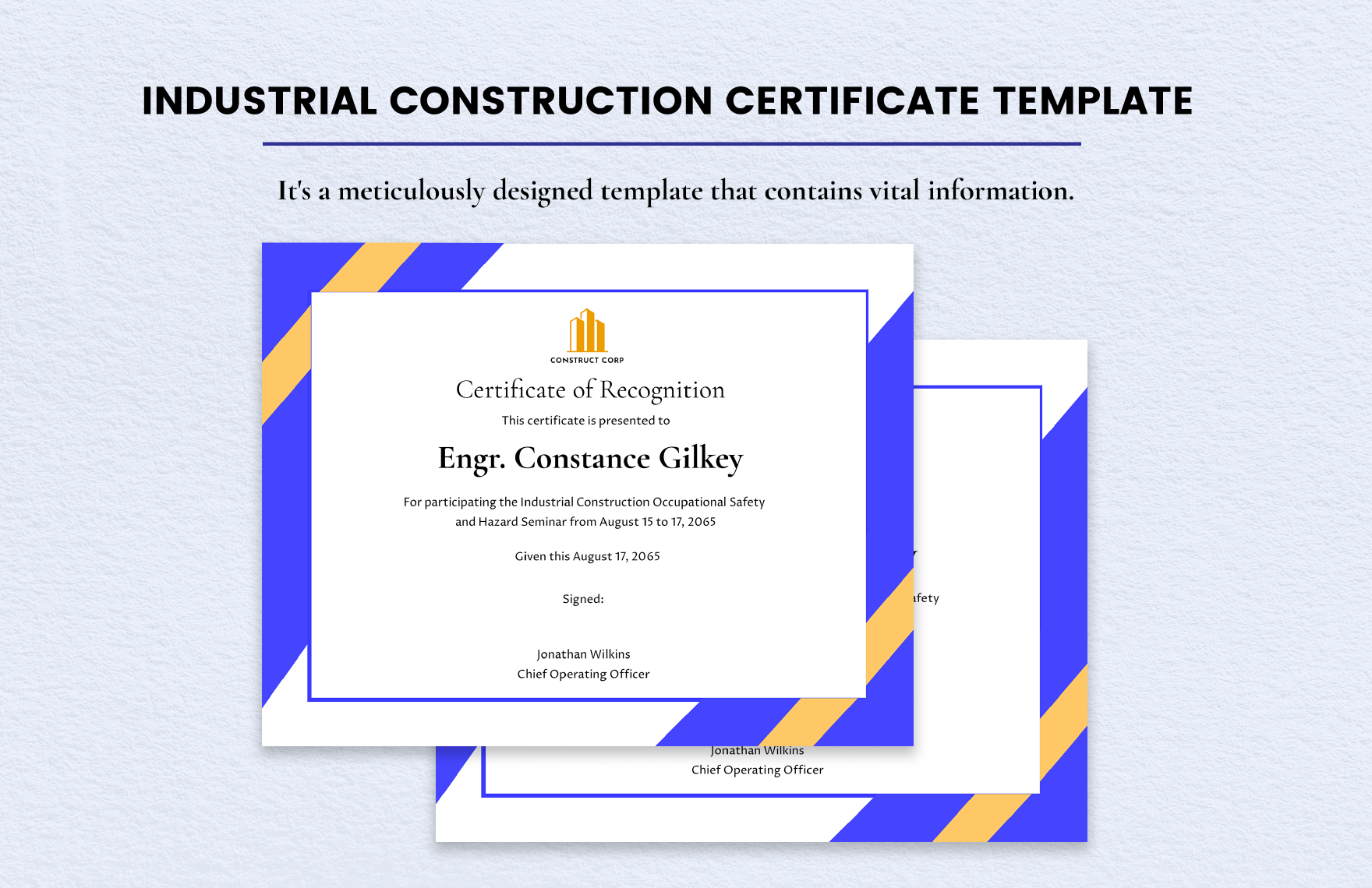 Industrial Construction Certificate