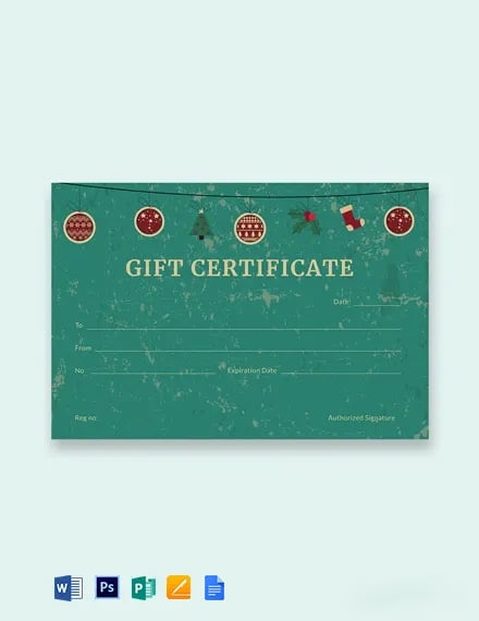 Creative Christmas Gift Certificate 