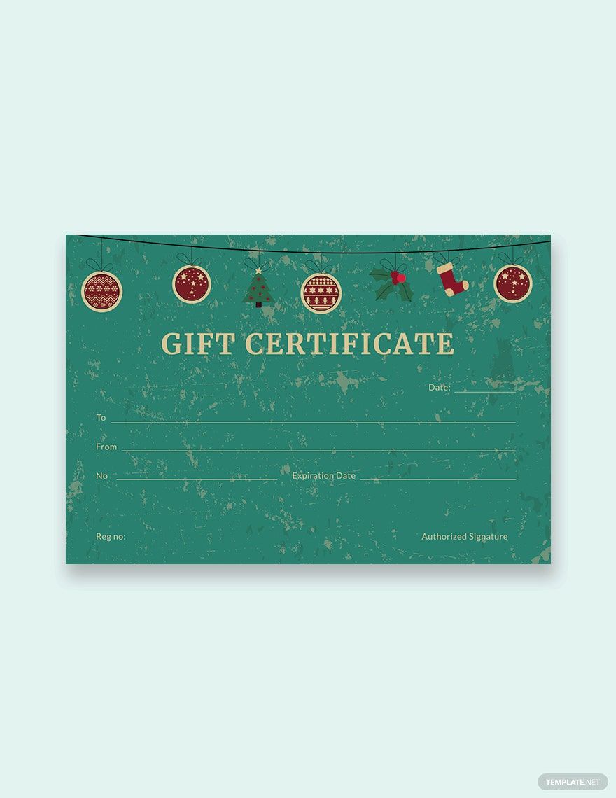 Free Creative Christmas Gift Certificate Template