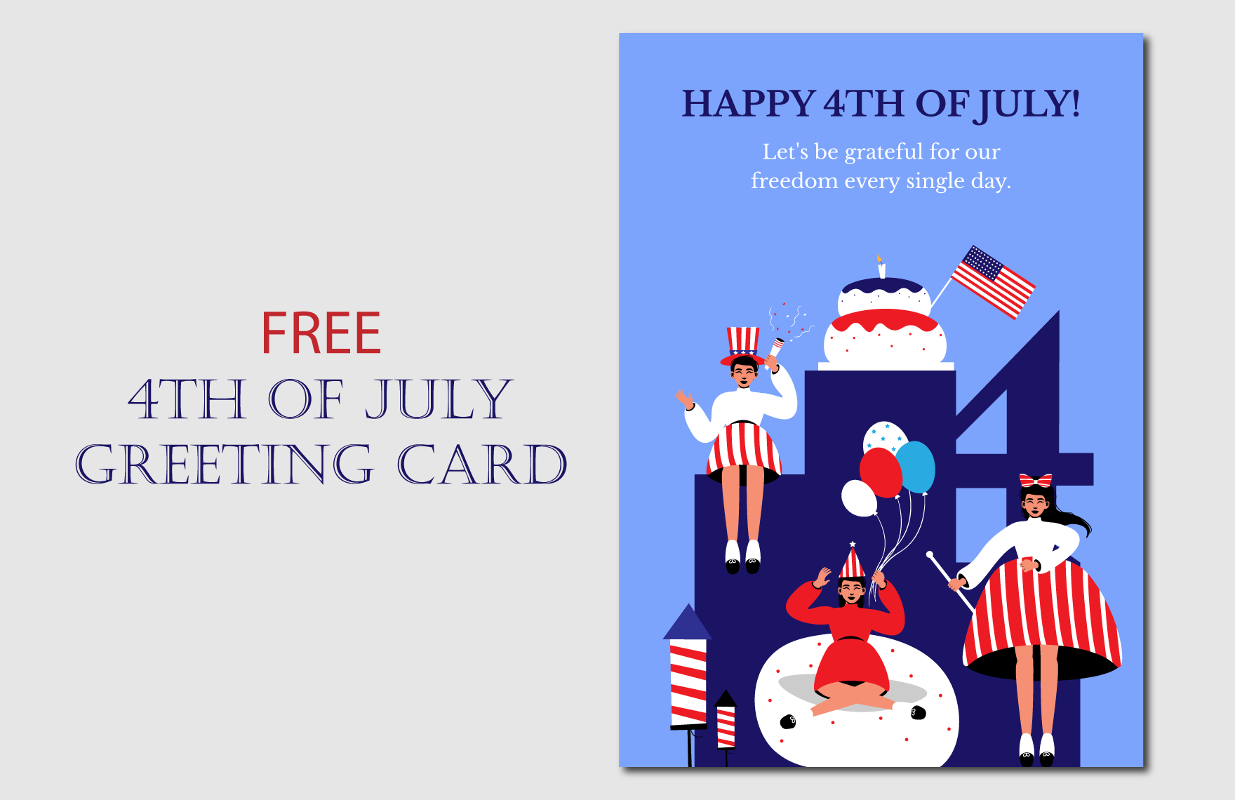 Free 4th of July Greeting Card in Word, Google Docs, Illustrator, PSD, EPS, SVG, JPG, PNG