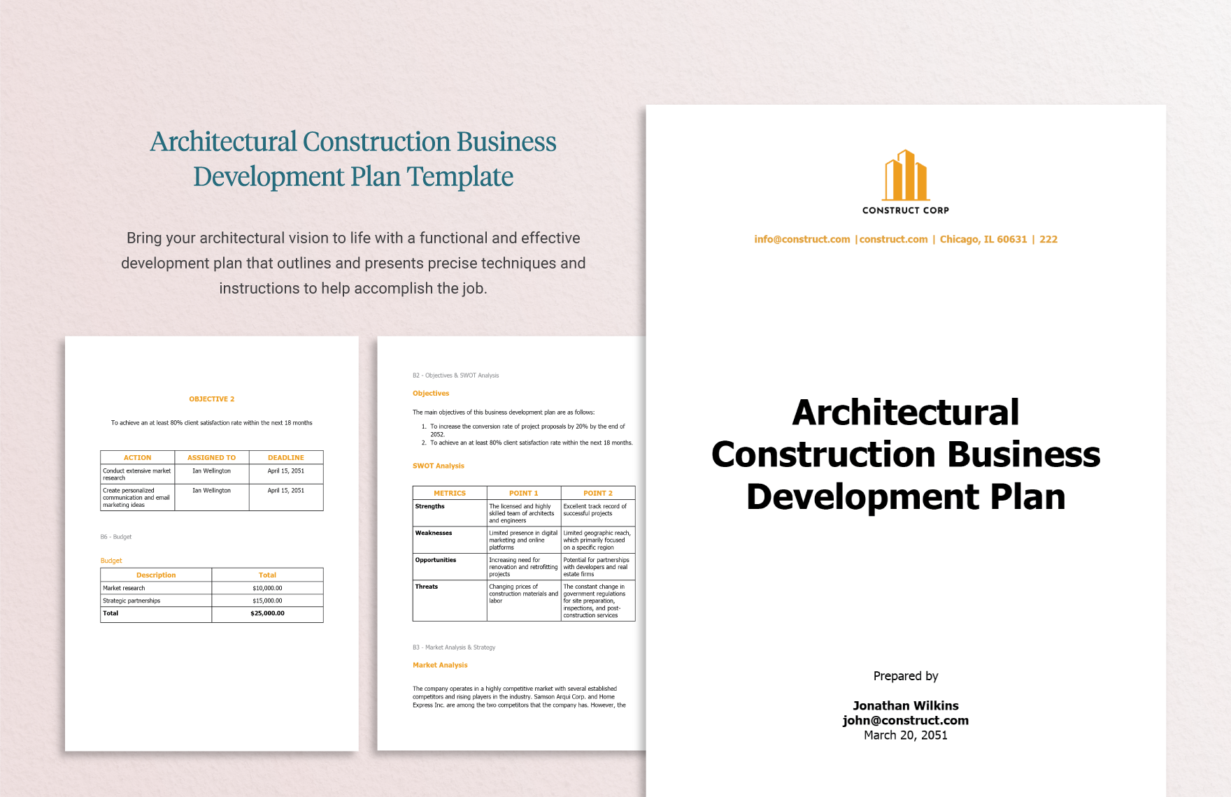 20 Construction Business Development Plan Template Bundle