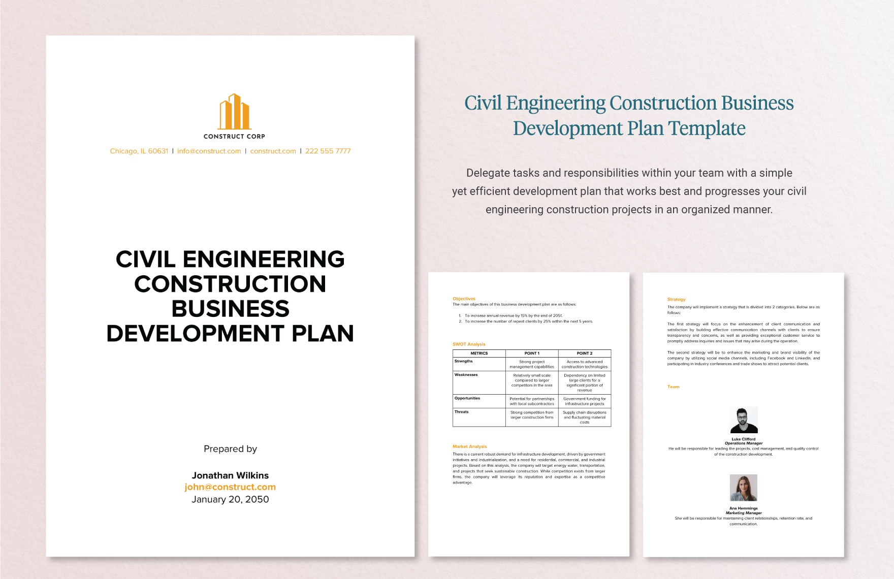 20 Construction Business Development Plan Template Bundle