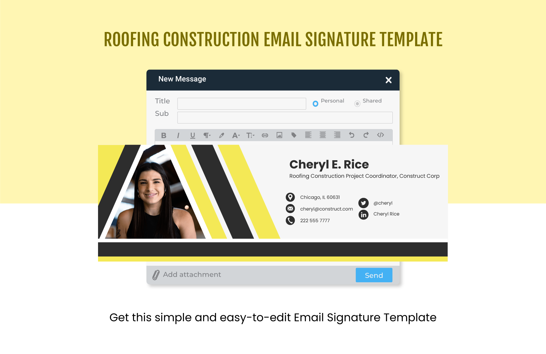 Roofing Construction Email Signature Template