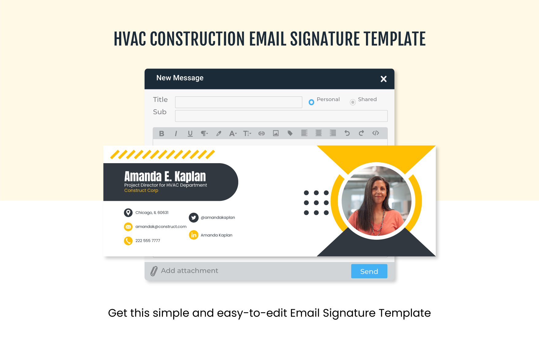 HVAC Construction Email Signature Template
