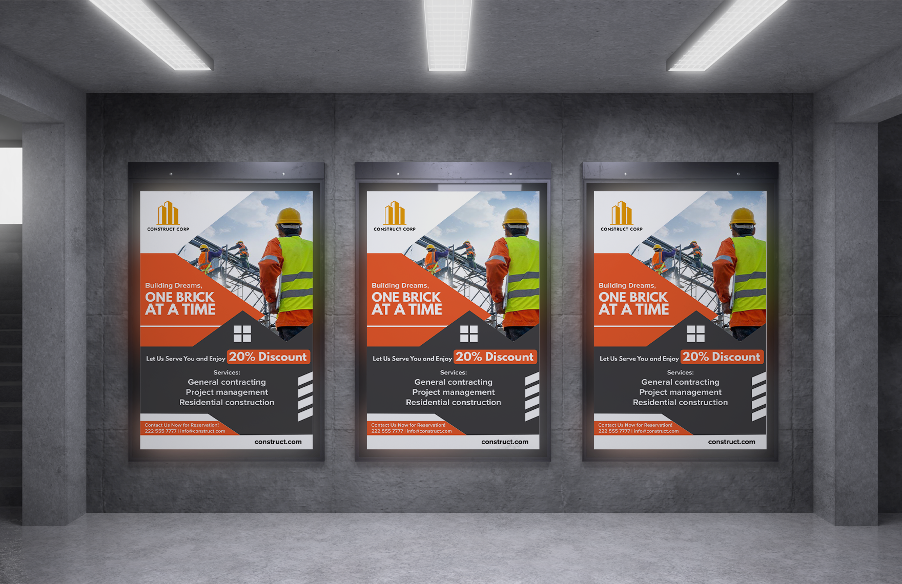 Construction Poster Template