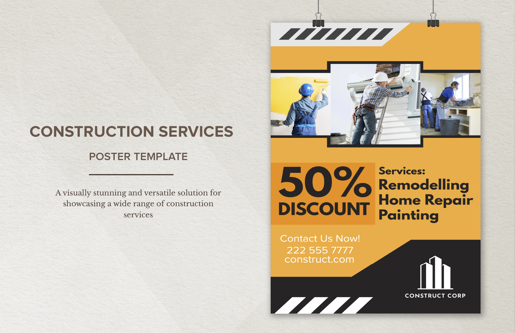 Construction Services Poster Template