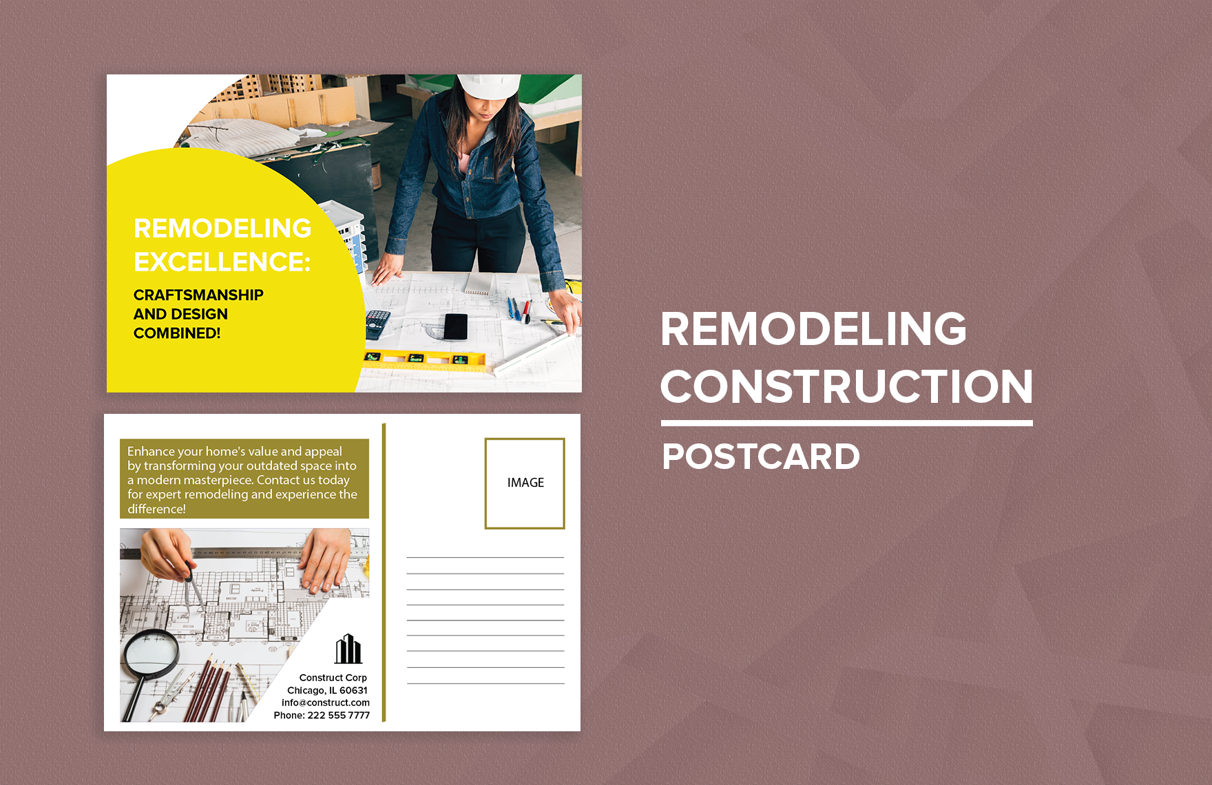Remodeling Construction Postcard
