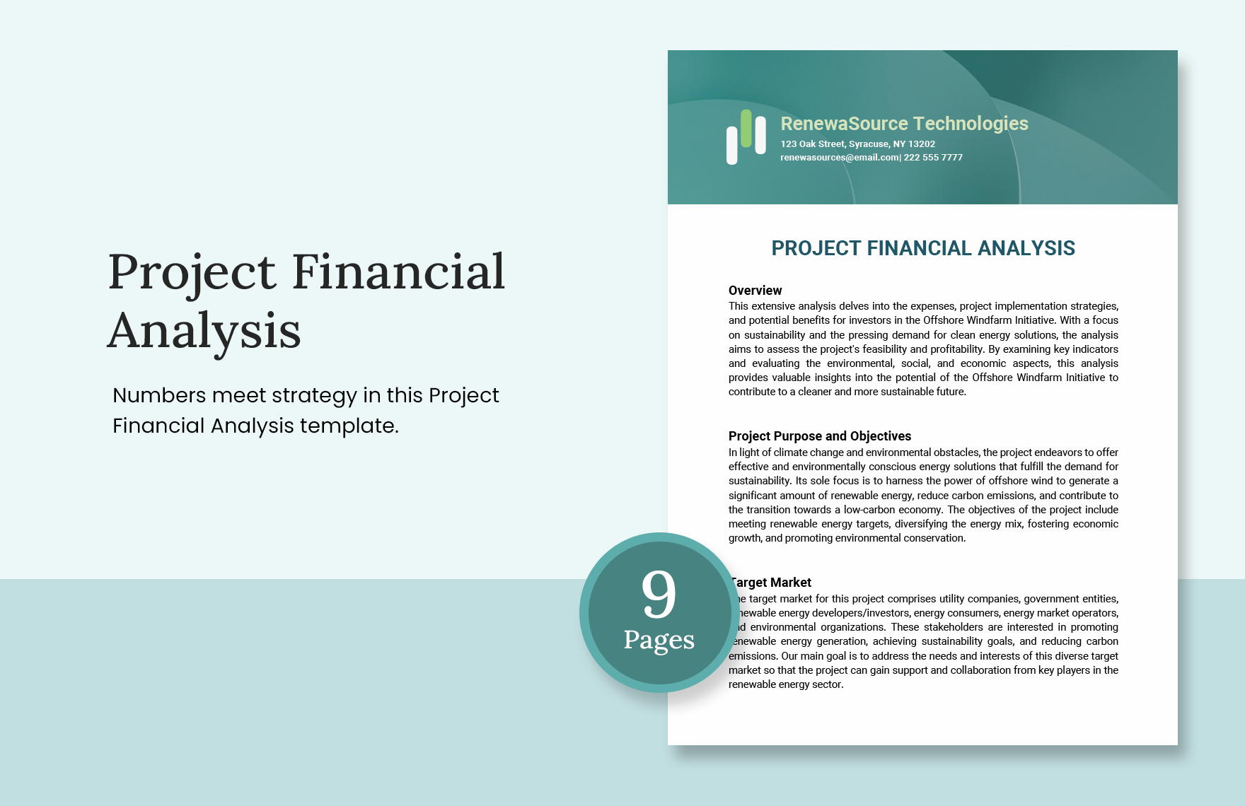Project Financial Analysis