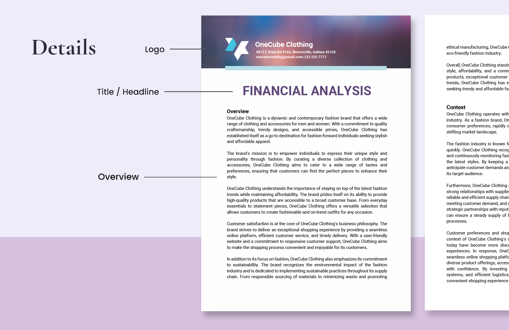 Financial Analysis Statement