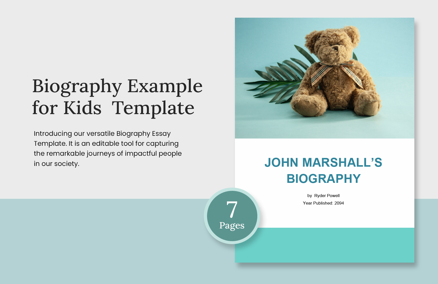 Biography Example for Kids Template