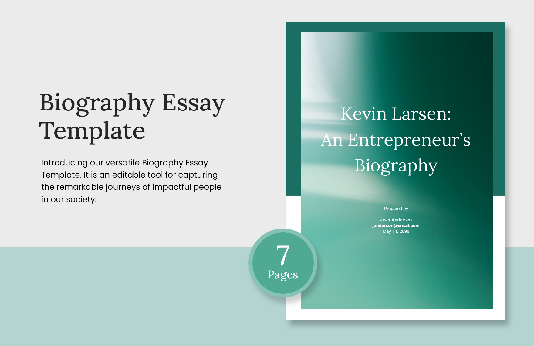 Free Biography Essay Template in Word, Google Docs