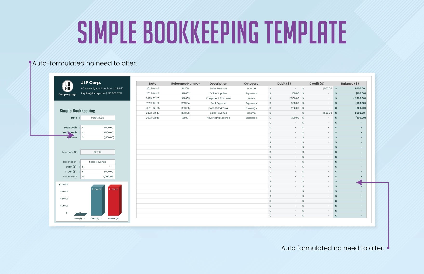 Simple Bookkeeping Template