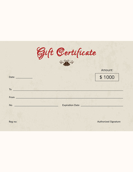 Free Vintage Christmas Gift Certificate Template - Word, Apple Pages ...