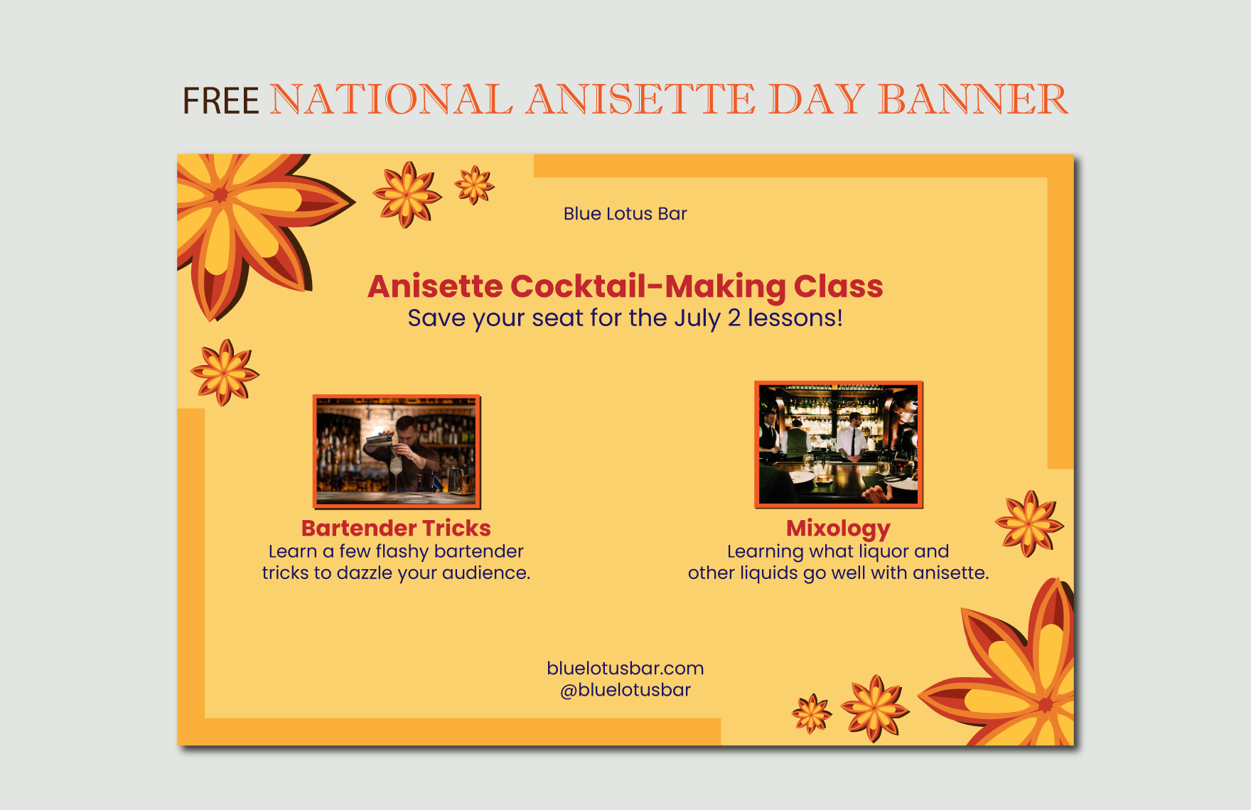 Free National Anisette Day Banner