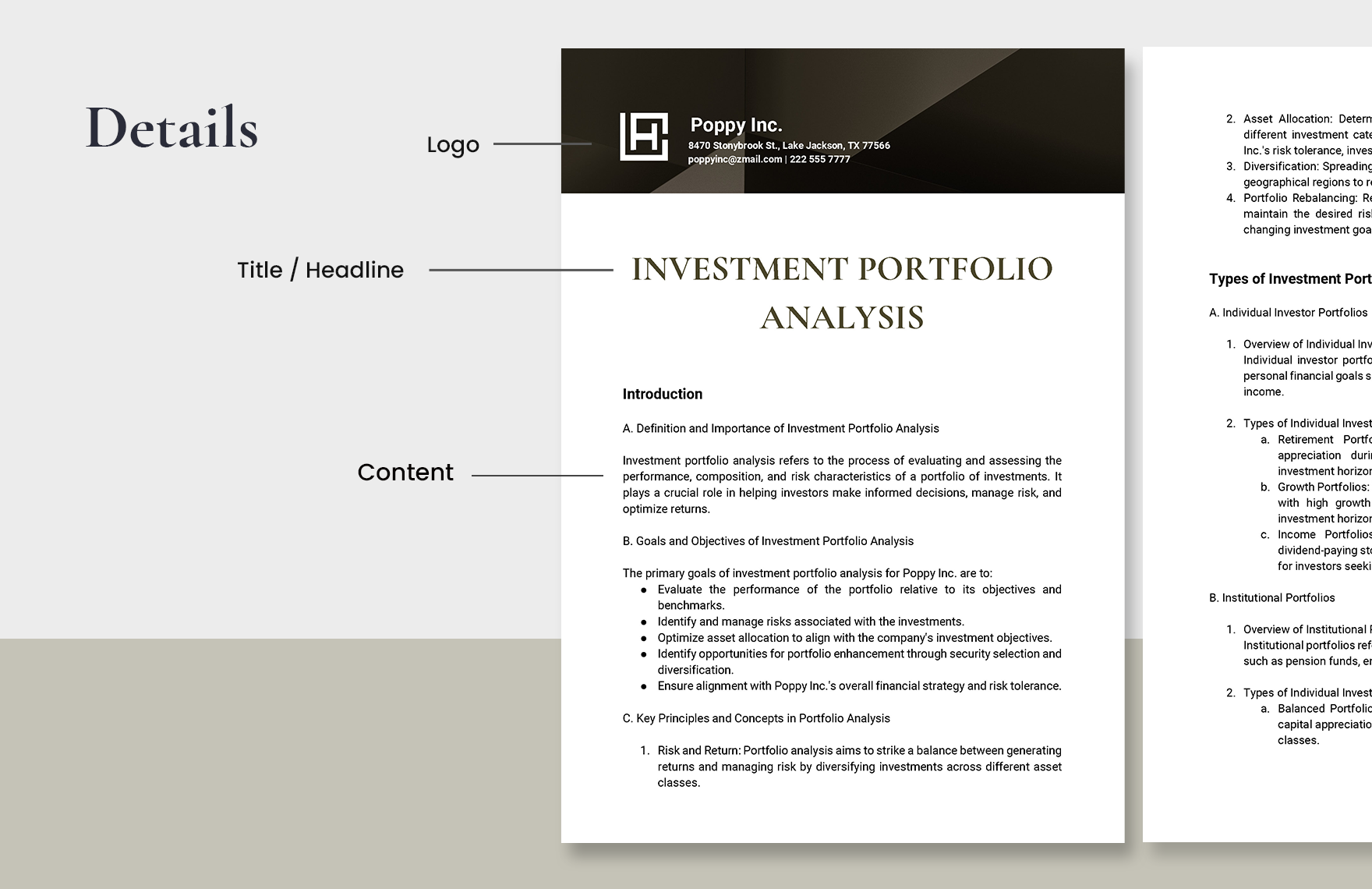 Investment Portfolio Analysis Template