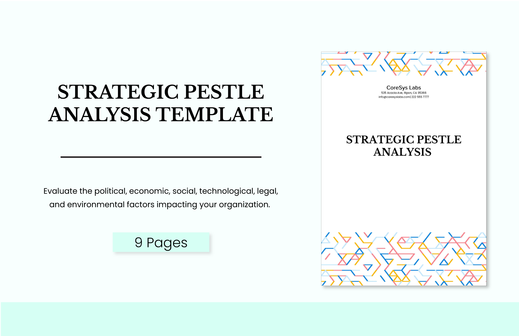 Strategic PESTLE Analysis Template