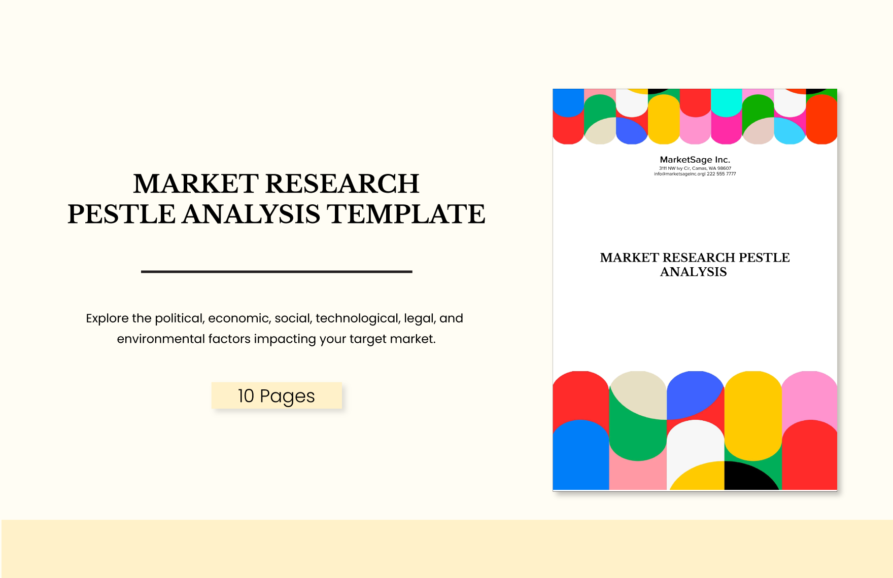 Market Research PESTLE Analysis Template