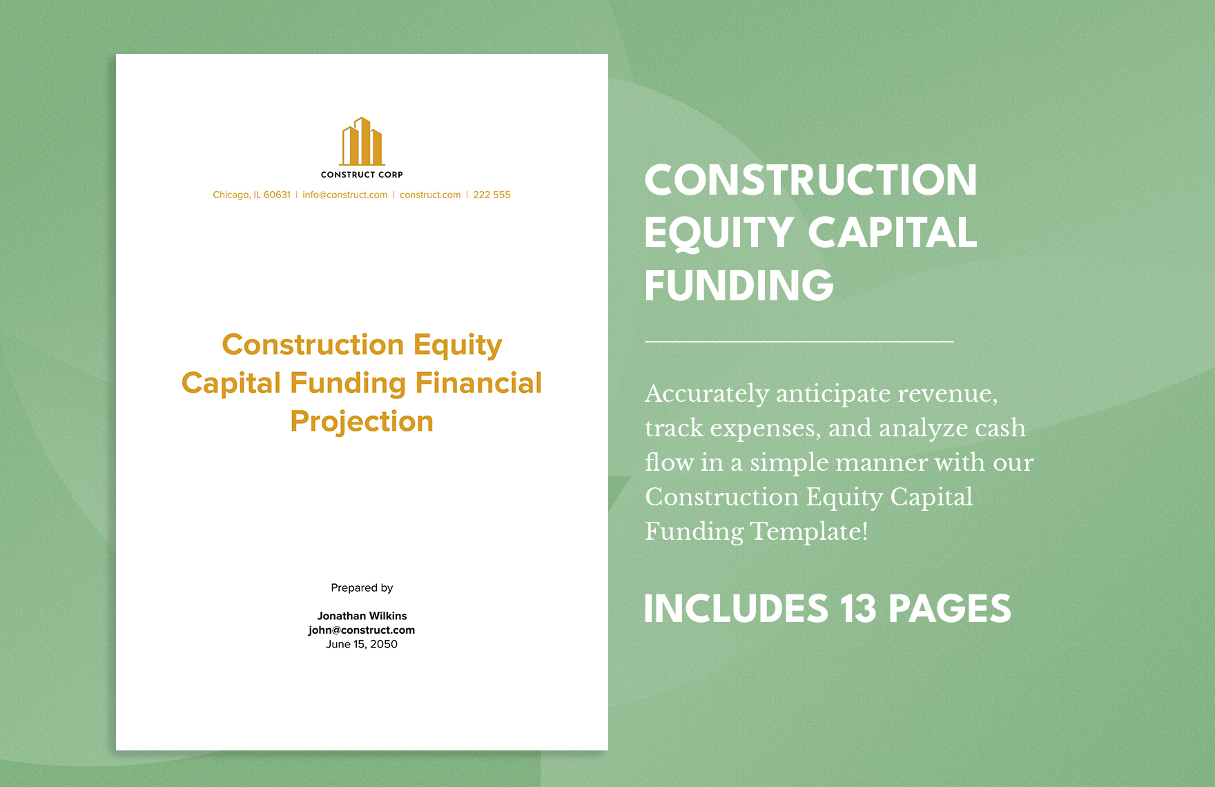 Construction Equity Capital Funding in Word, Google Docs