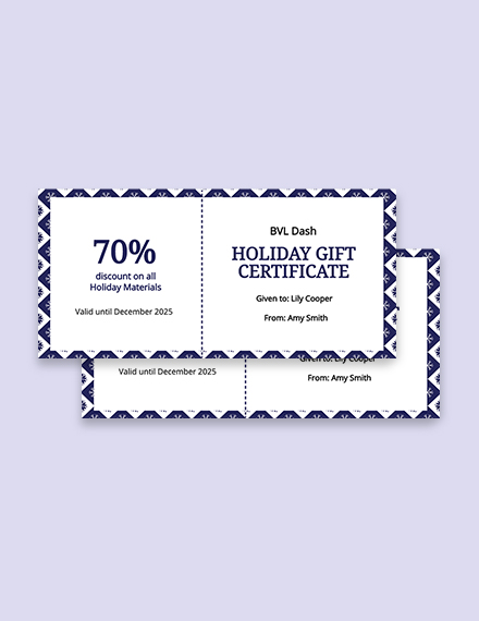 Modern Holiday Gift Certificate 