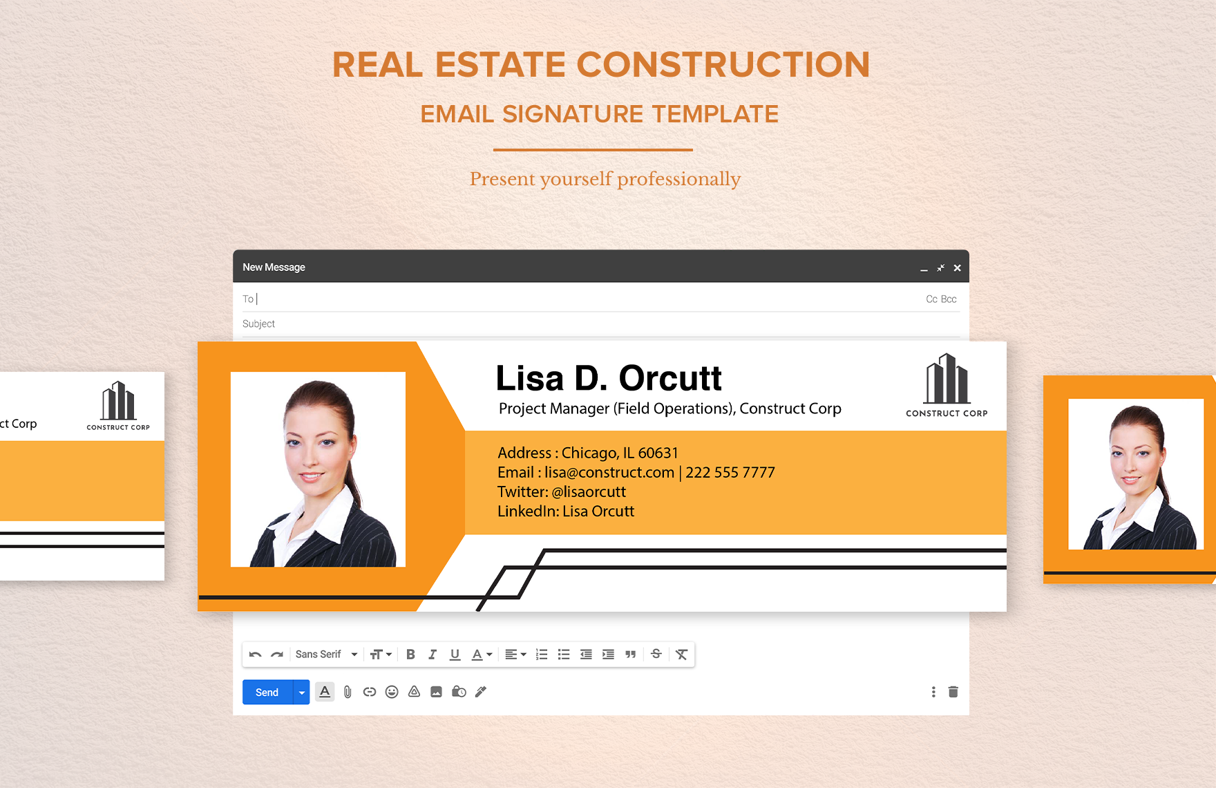 Real Estate Construction Email Signature Template