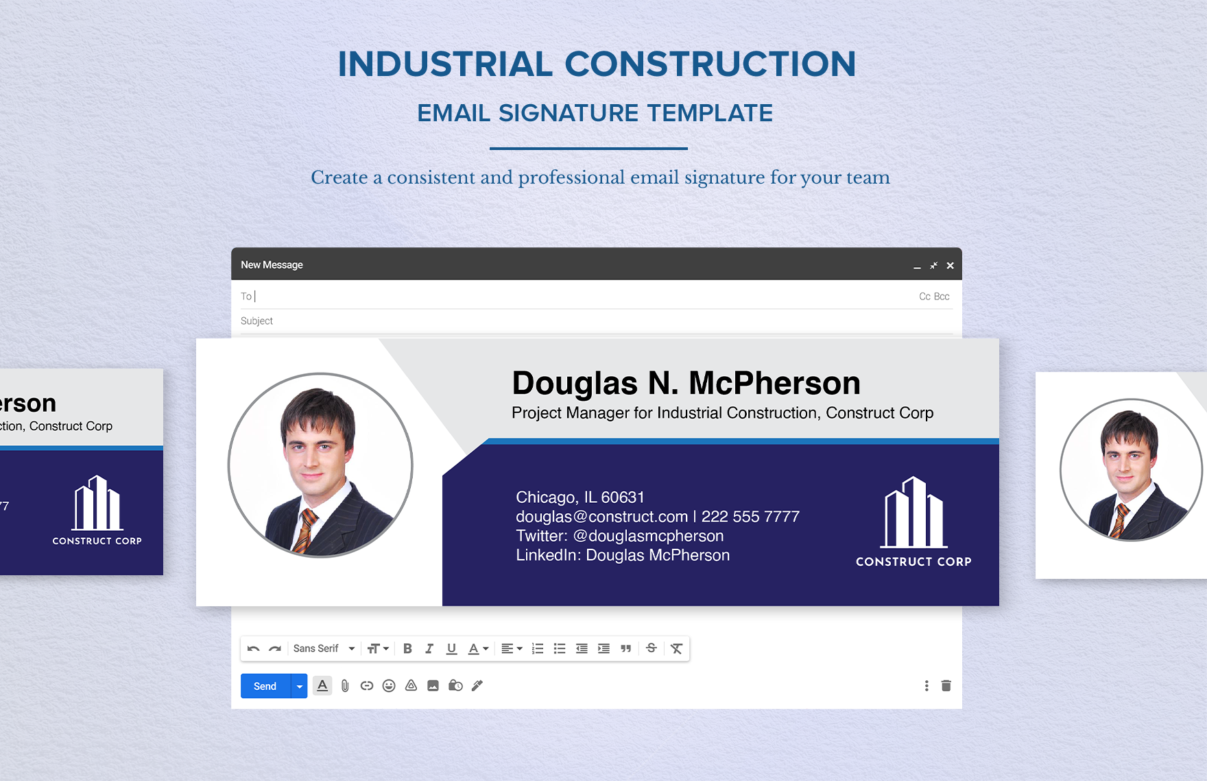 Industrial Construction Email Signature Template