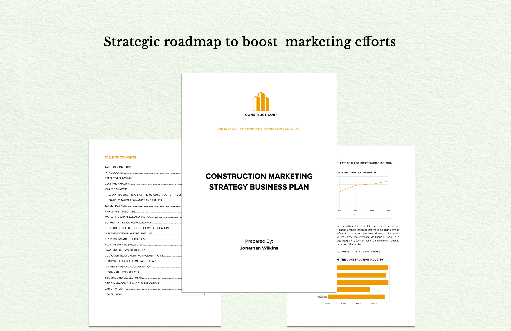 Construction Marketing Strategy Business Plan 