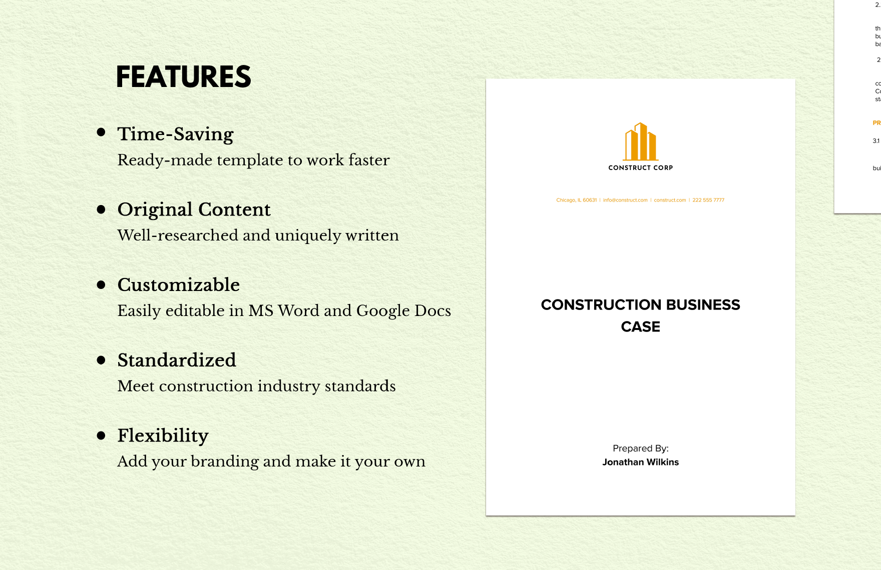 Construction Business Case 