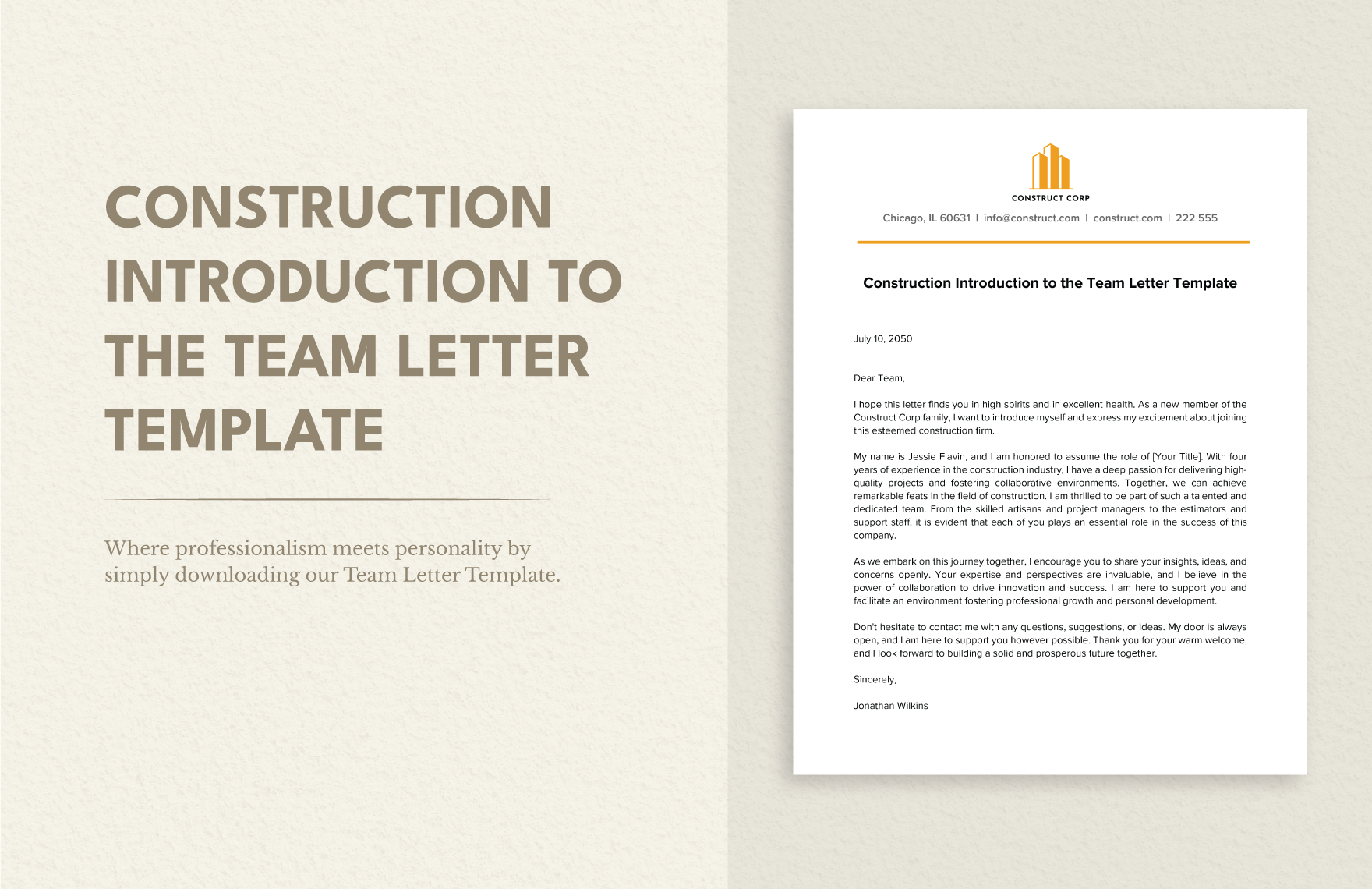 Construction Introduction Letter Infoupdate