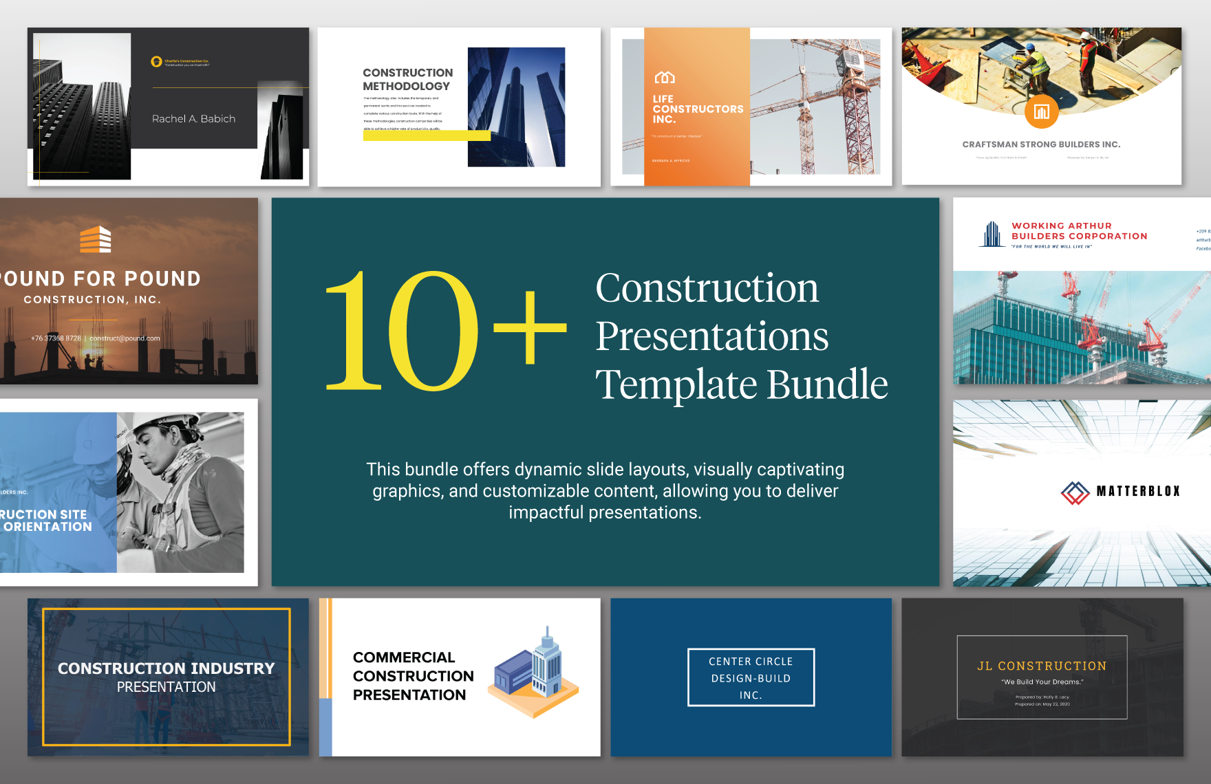 10+ Construction Presentations Template Bundle