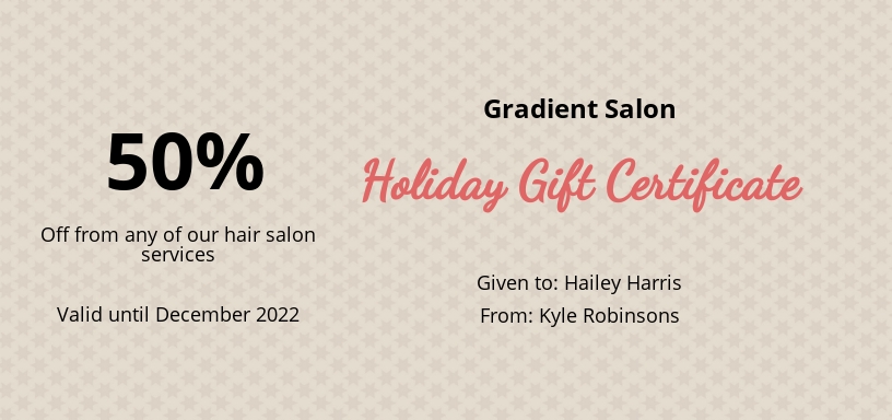 Vintage Holiday Gift Certificate Template - Google Docs, Word, Apple Pages, PSD, Publisher