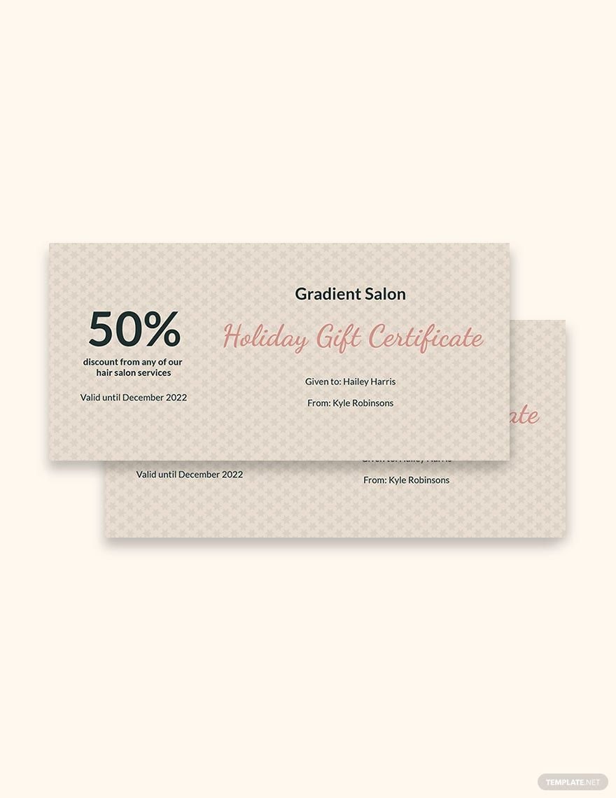 Vintage Holiday Gift Certificate Template