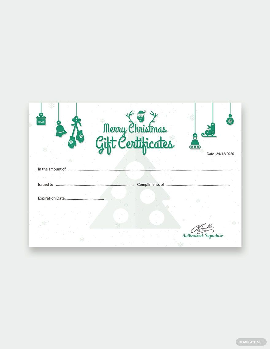Free Christmas Fun Gift Certificate Template in Word, Google Docs, PSD, Apple Pages, Publisher